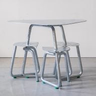 Metal table by T،mas Serruys