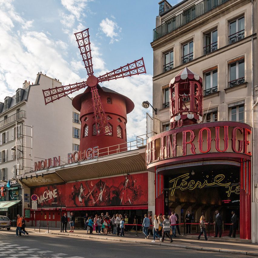 Moulin Rouge red windmill in Paris