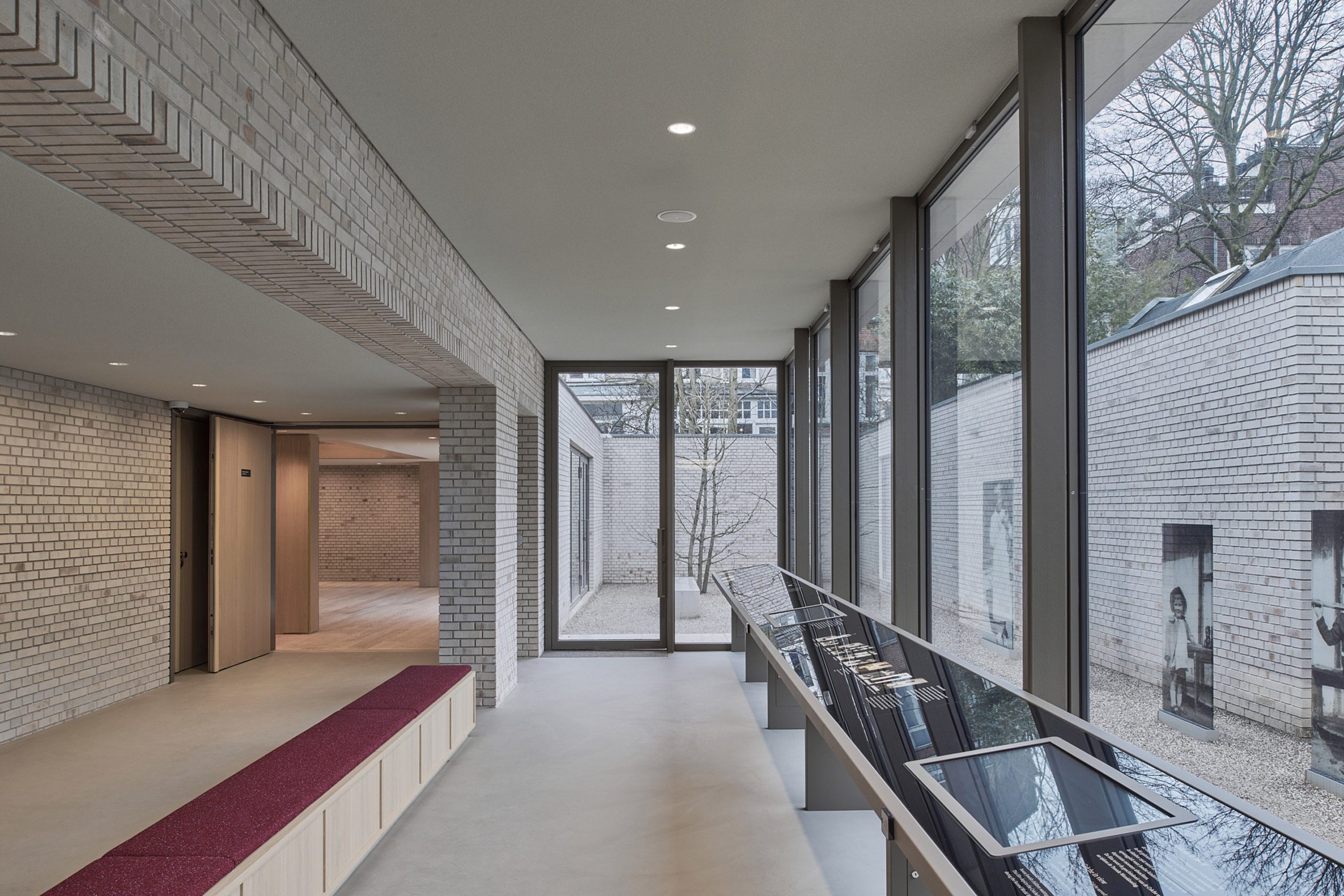Exhibition space within Amsterdam memorial designed by Office Winhov