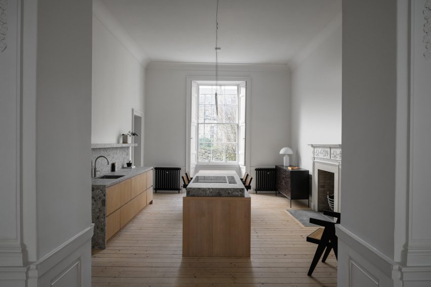 Kitchen interior of New Town Residence in Edinburgh by Luke McClelland