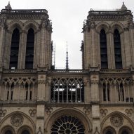 Notre-Dame cathedral under scaffolding