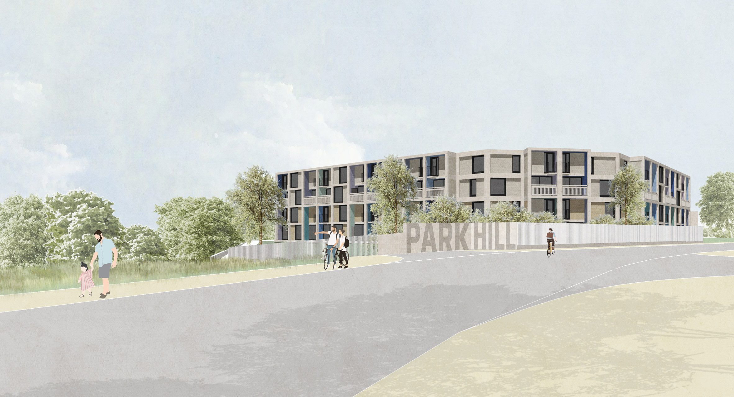 Render of Phase 5 at Park Hill estate in Sheffield