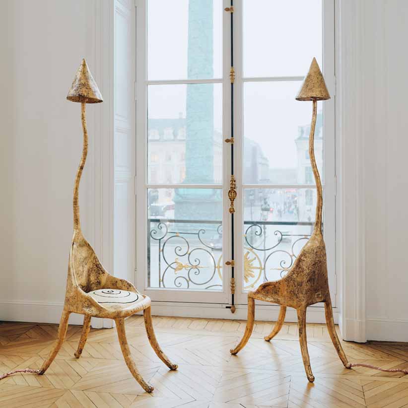 Bronze chairs by Schiaparelli and F Taylor Colantonio