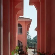 Peach-coloured walls enliven Goan holiday homes by Jugal Mistri Architects