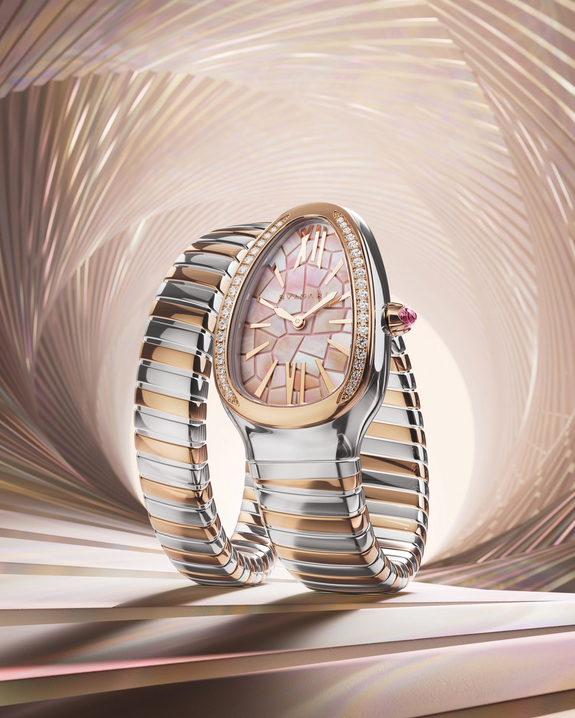 Tadao Ando unveils serpent-informed watch for Bulgari