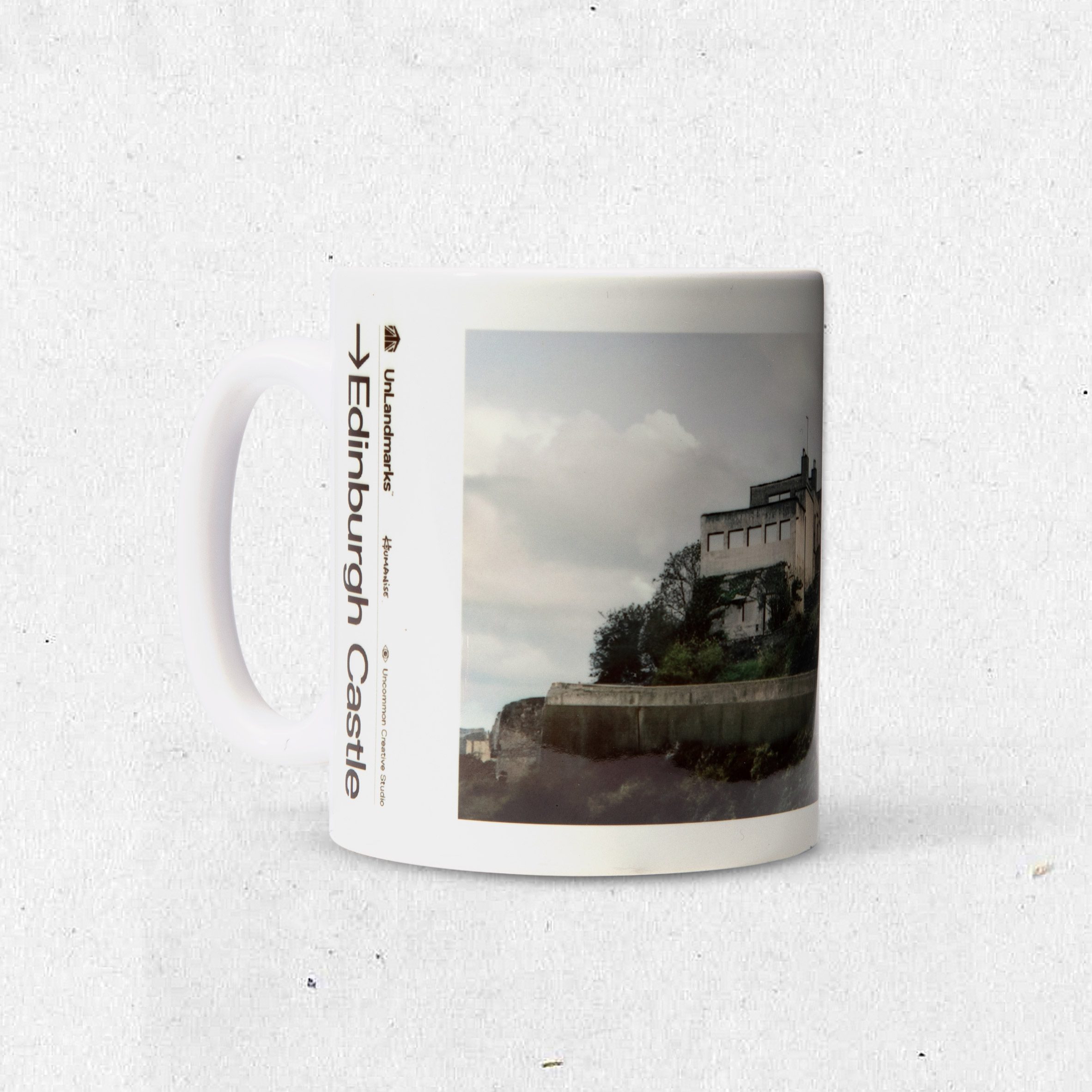 Souvenir mug of boring Edinburgh Castle