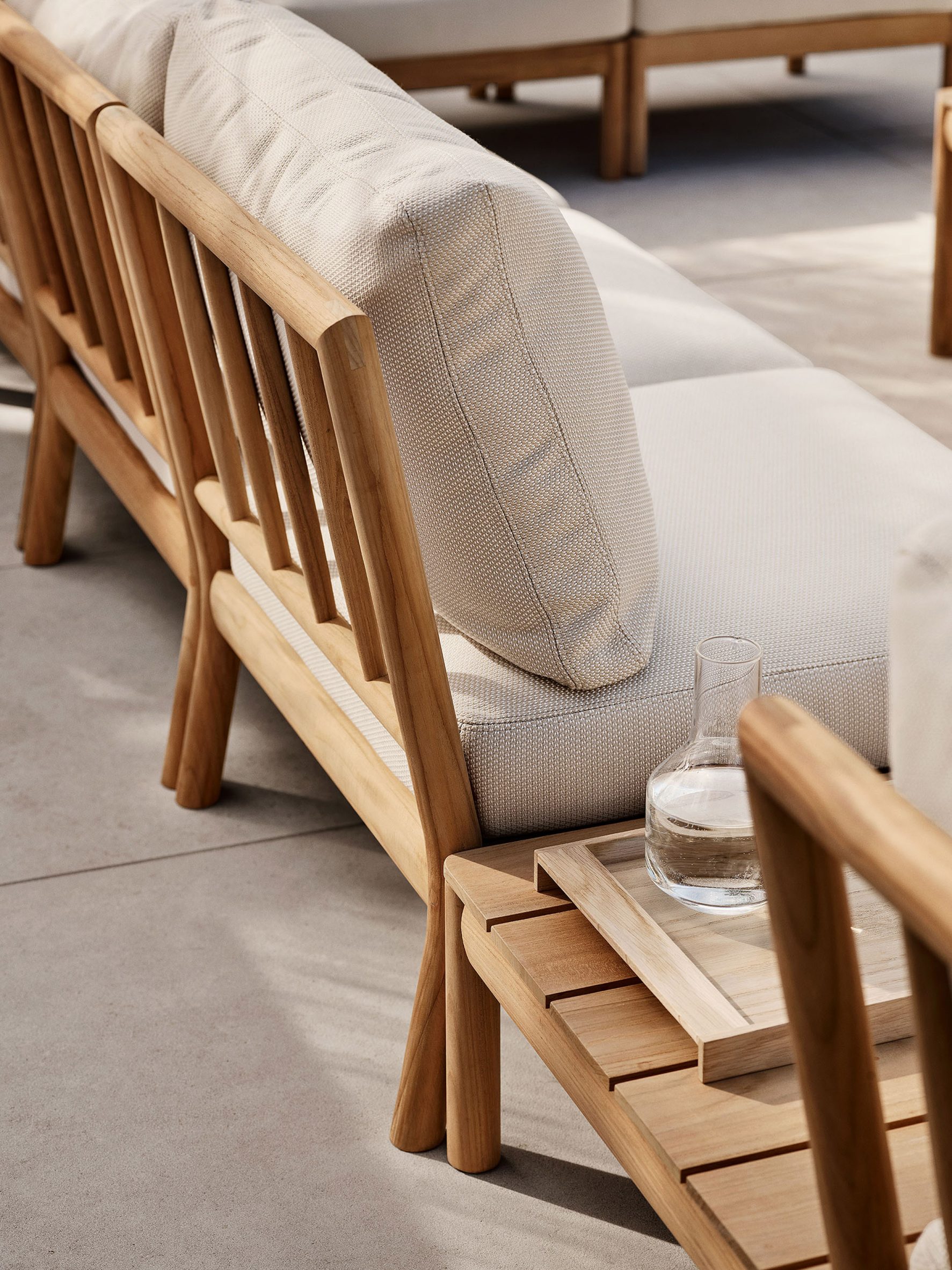 Detail view of Tradition outdoor furniture by Povl B Eskildsen for Fritz Hansen