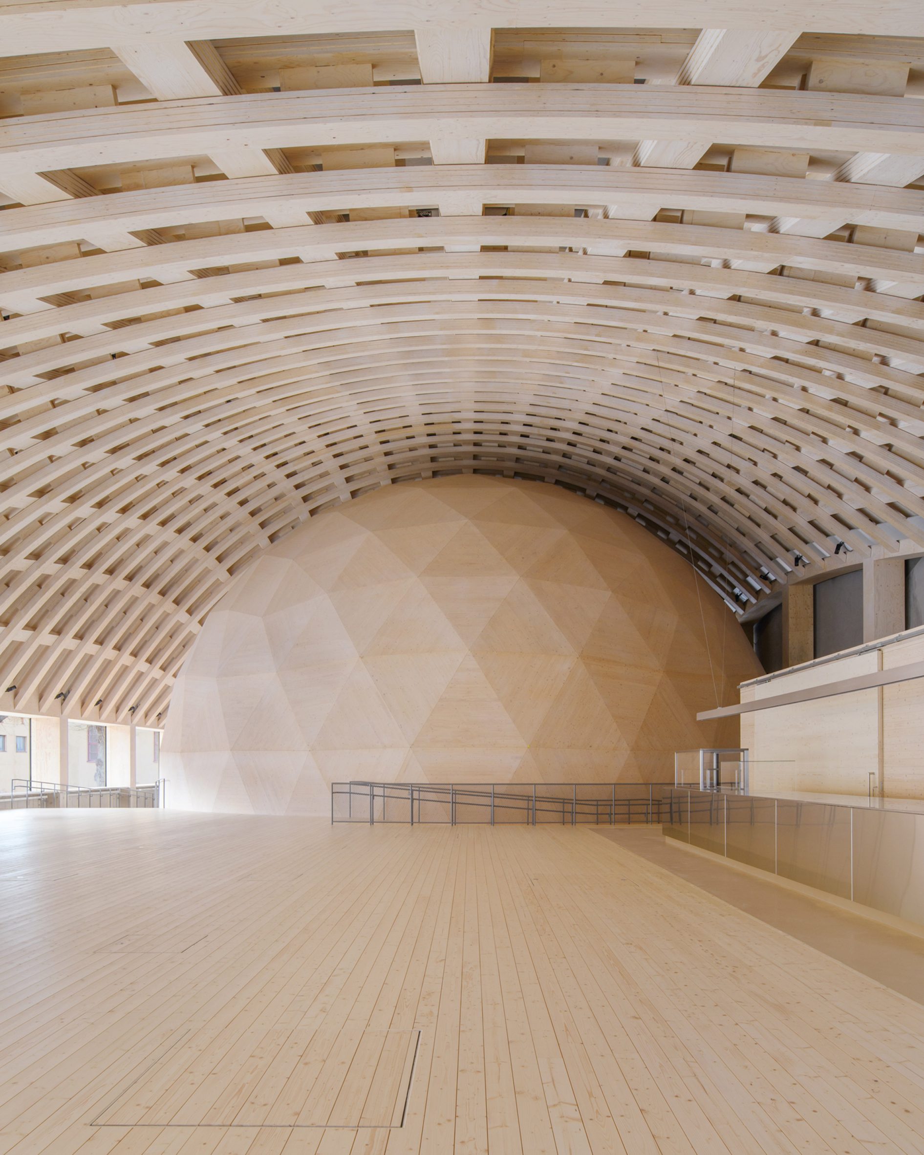 Timber interior of Wisdome Stockholm by Elding Oscarson
