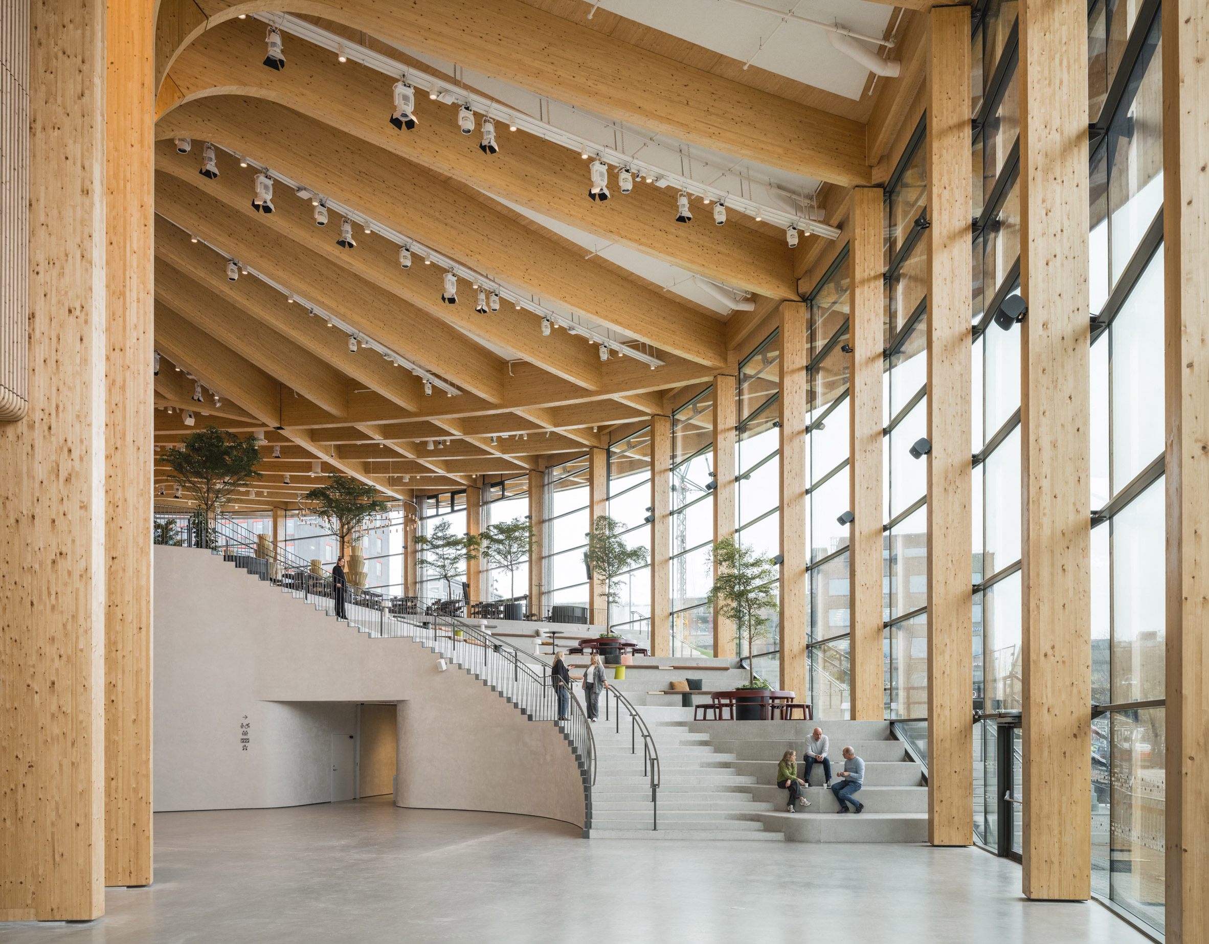 Interior of the World of Volvo centre by Henning Larsen