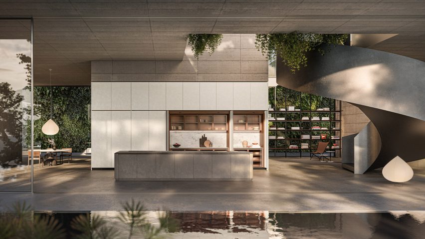 Boffi Cove kitchen island by Zaha Hadid Design