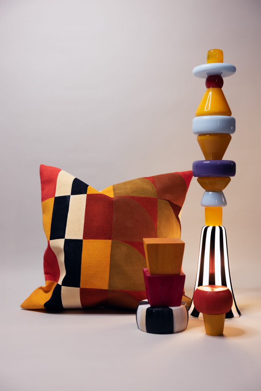 Colourful and patterned design objects by Mana Sazegara Design Studio