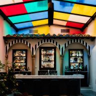 Haltes Colorées installation by Daniel Buren at Villa San Michele, a Belmond hotel in Florence
