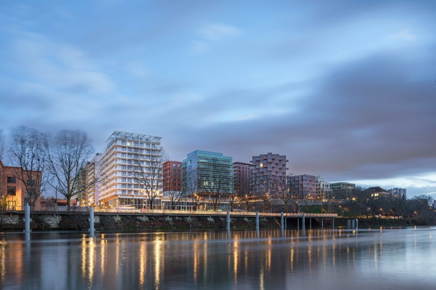 Athletes' Village apartment blocks by Brenac & Gonzalez & Associés