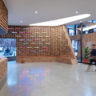 Brick-wrapped lobby by Merge Architects wins Gold in Brick in Architecture Awards