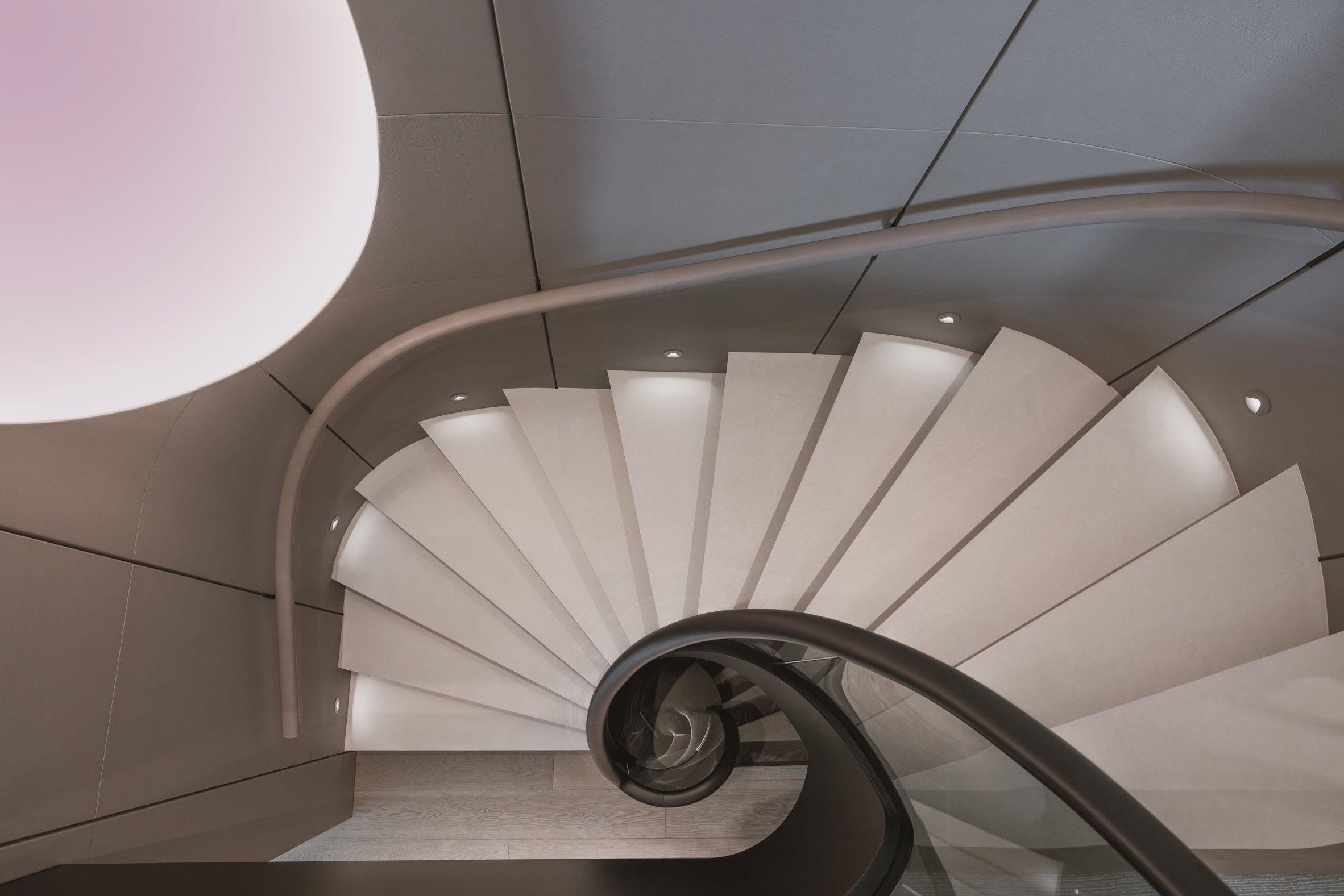 Curved stairwell