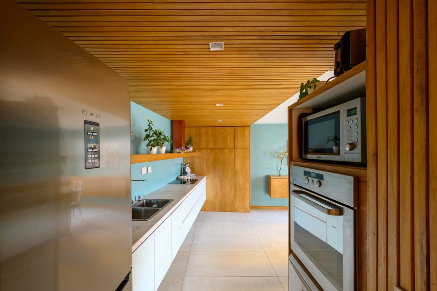 Wooden-framed kitchen