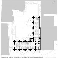 Ground floor plan of Exeter College Library by Nex and Donald Insall Associates