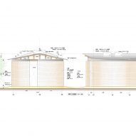 Elevation drawing of Toiletowa by Tono Mirai Architects