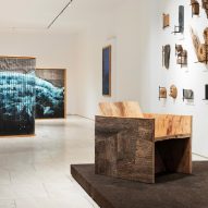 Bark-lined furniture among showcase of Noé Duchaufour-Lawrance's work in New York