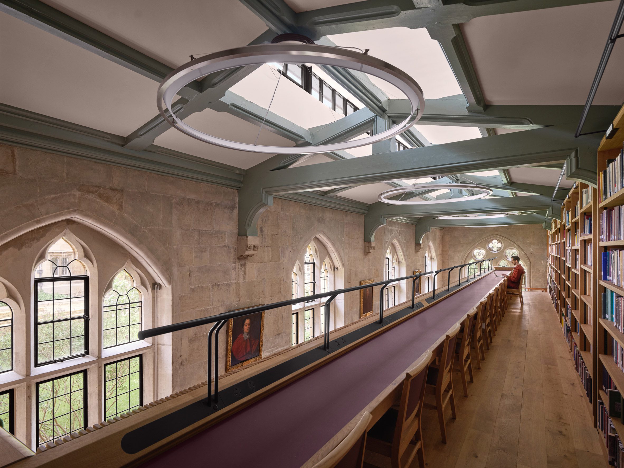 Balcony within the annexe at Exeter College Library