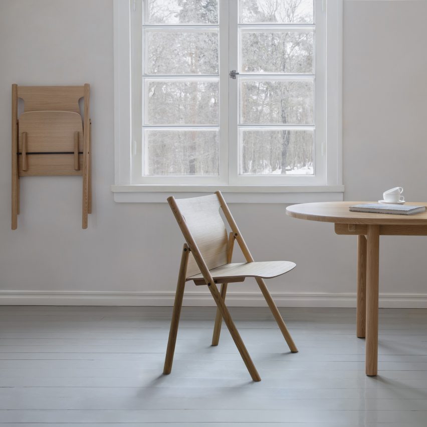 Faneeri folding chair by Jonas Forsman for Nikari