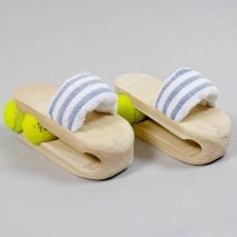 Tennis ball sliders by Odysseus Papamalis from Aldgate Gold collaboration