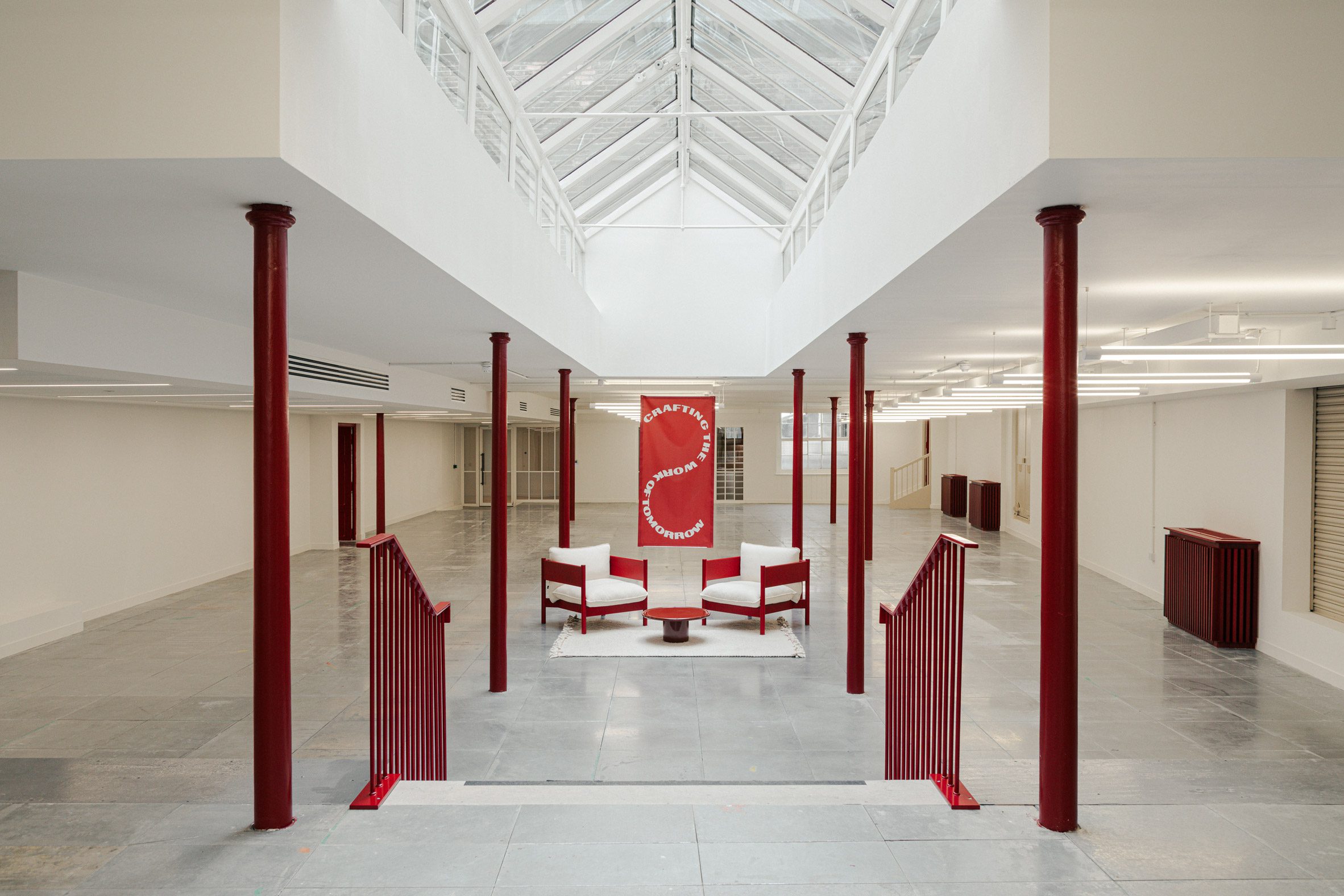 Interior workspace view of Heal's by Buckley Gray Yeoman and White Red Architects