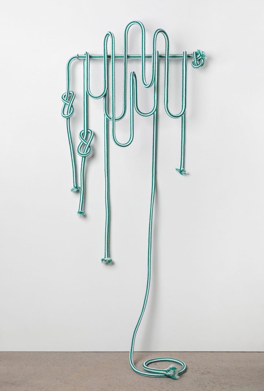 Loopy coat rack by Thórunn Árnadóttir from the Hæ/Hi exhibition at DesignMarch