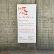 Sign at Hæ/Hi Vol III: Welcome exhibition