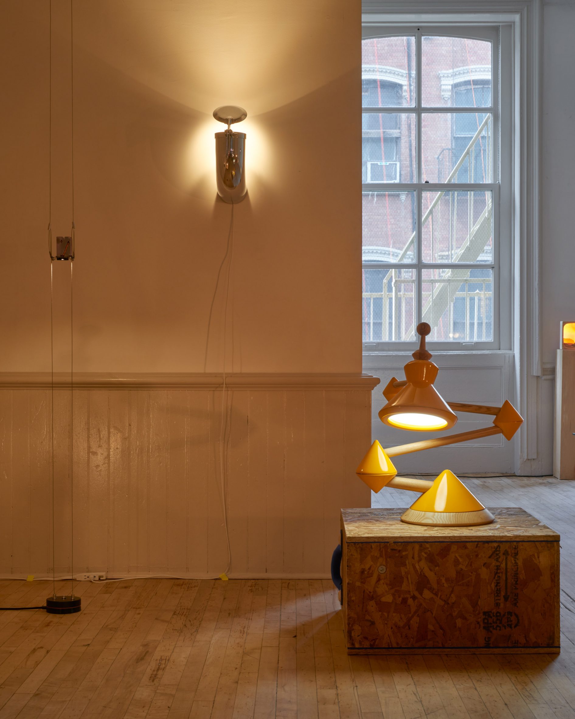 Collection of lamps during Head Hi show in Soho Loft
