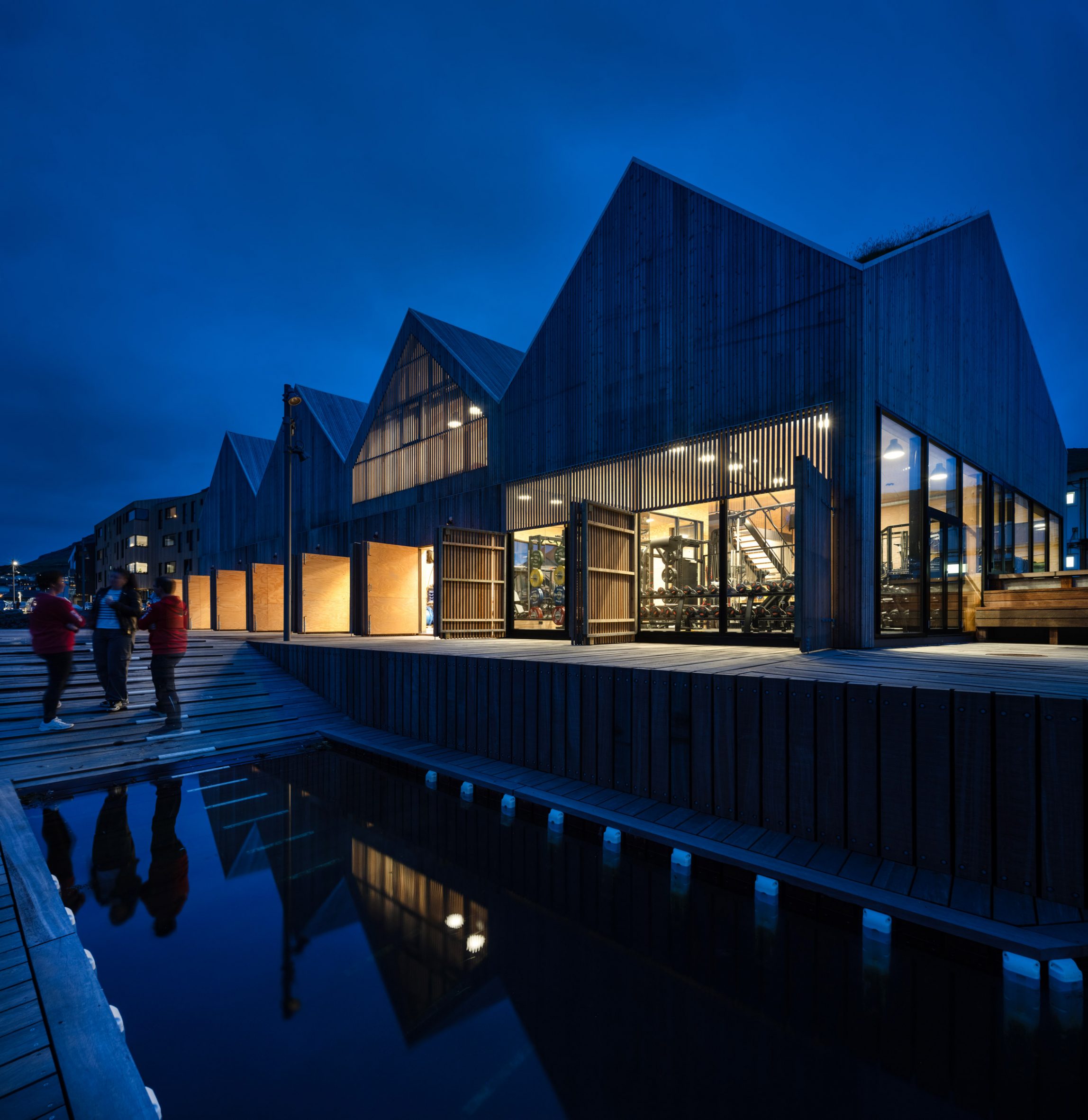 View from slipway at clubhouse by Henning Larsen