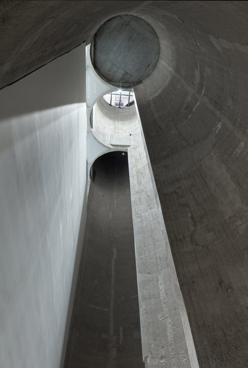 Silo structure inside Kunstsilo in Norway by Mestres Wåge Arquitectes, BAX and Mendoza Partida
