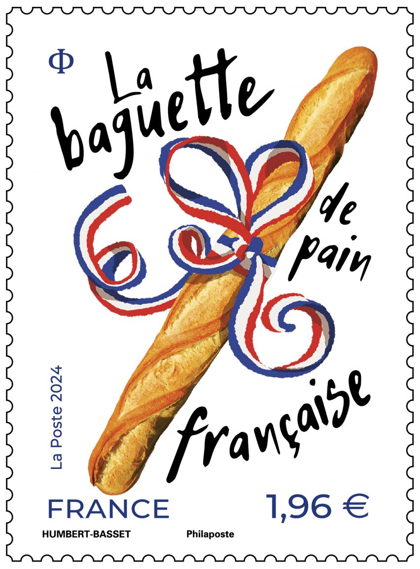 Baguette stamp with bread scent