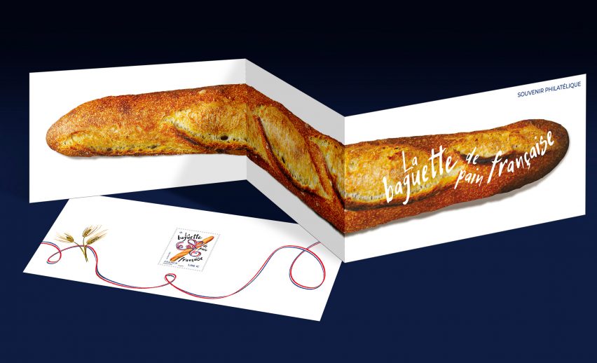 Stamp souvenir with baguette card