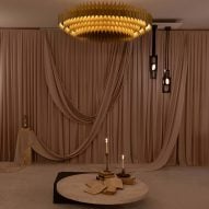 Room with curtains and lighting