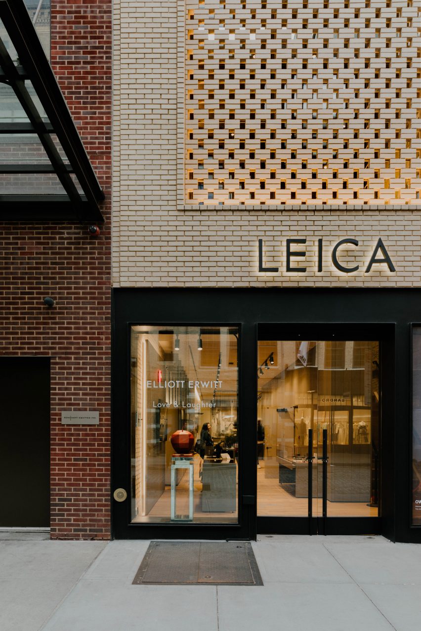 Steel and glass frontage for Leica store