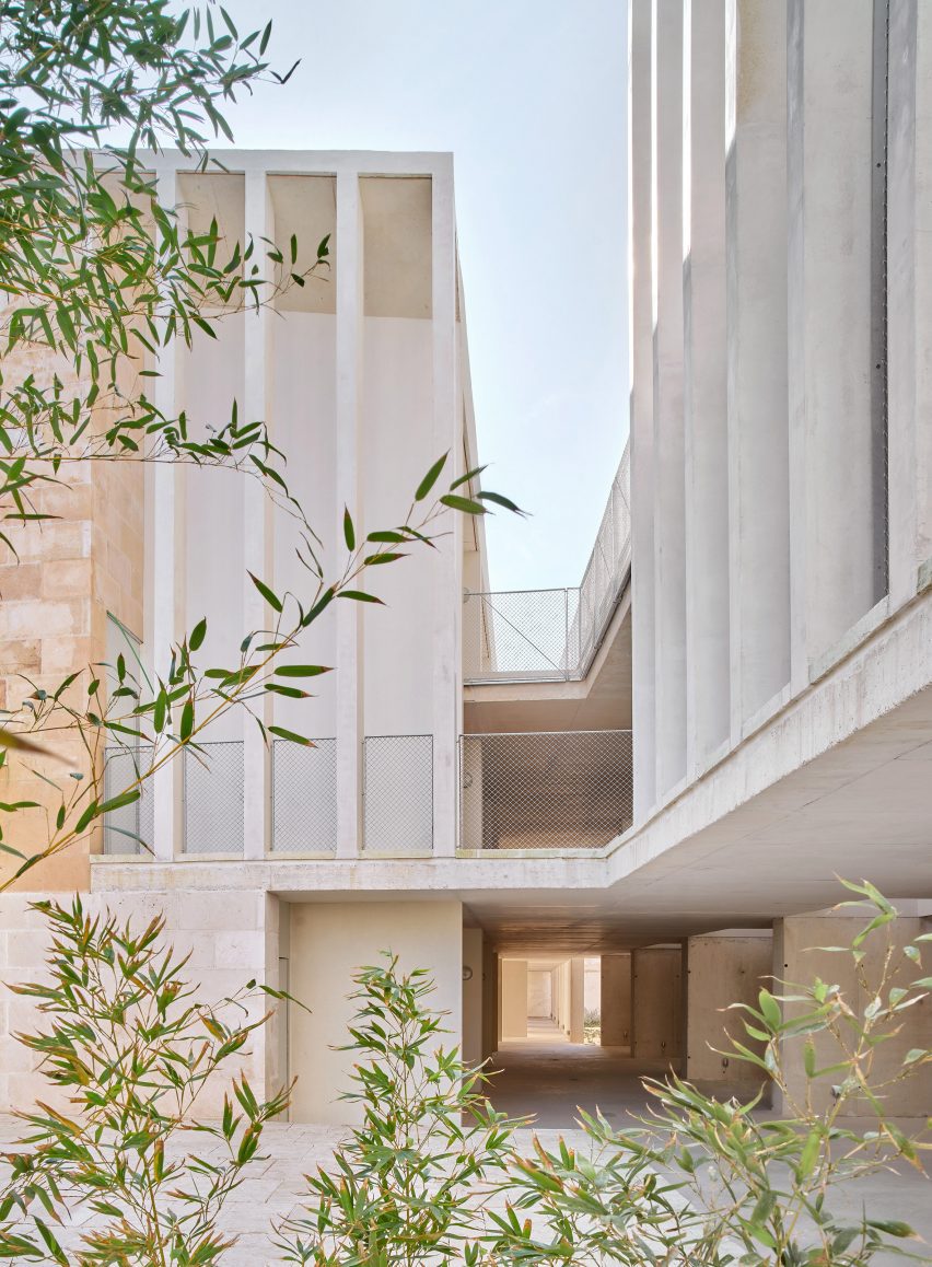 Courtyard at Living in Lime by Peris+Toral Arquitectes
