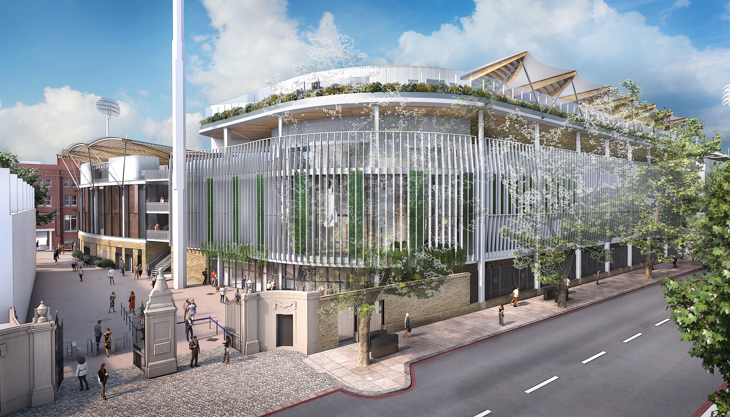 Rendered exterior of Lord's Cricket Ground