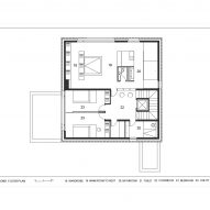 Second floor plan of Villa Eternal Way by OFIS Architekti