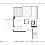 First floor plan of Villa Eternal Way by OFIS Architekti