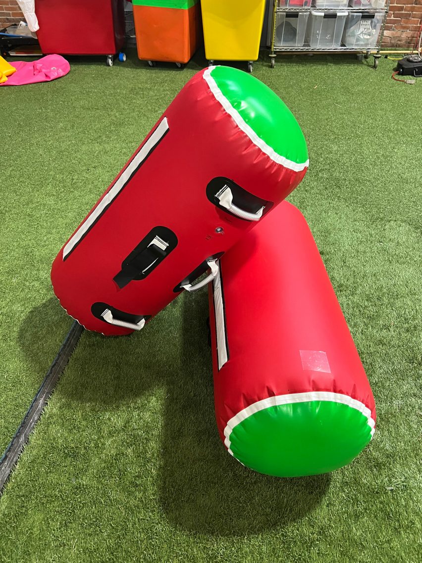 Inflatable tubes used for self defence