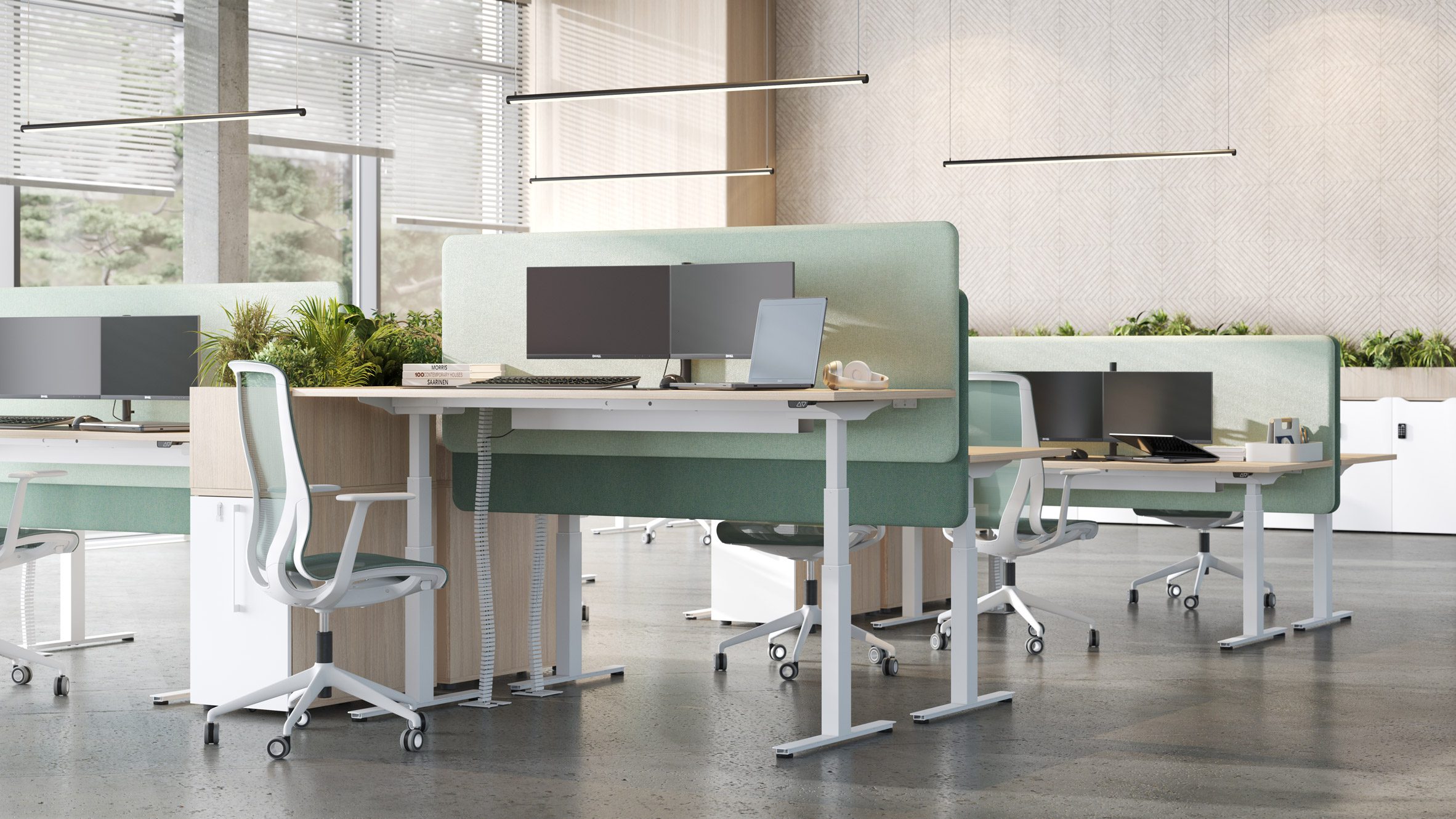 Q-Active sit-stand desk by Narbutas