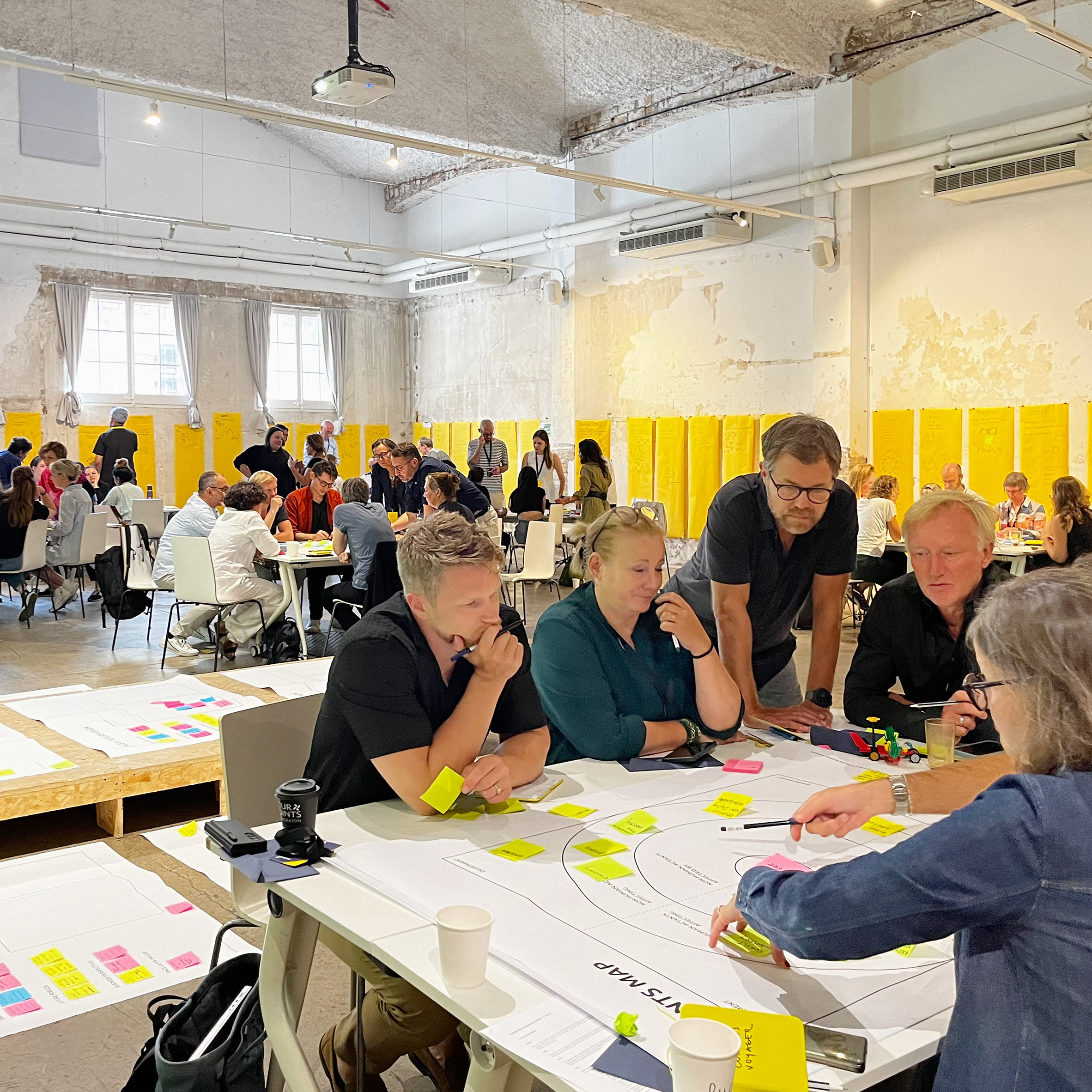 People working in team in a school workshop