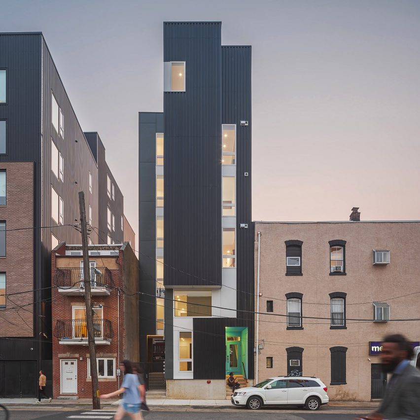 ISA creates skinny metal-clad apartment building in Philadelphia