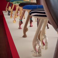 Christian Louboutin and Pierre Yovanovitch perch chairs on legs informed by "iconic women"