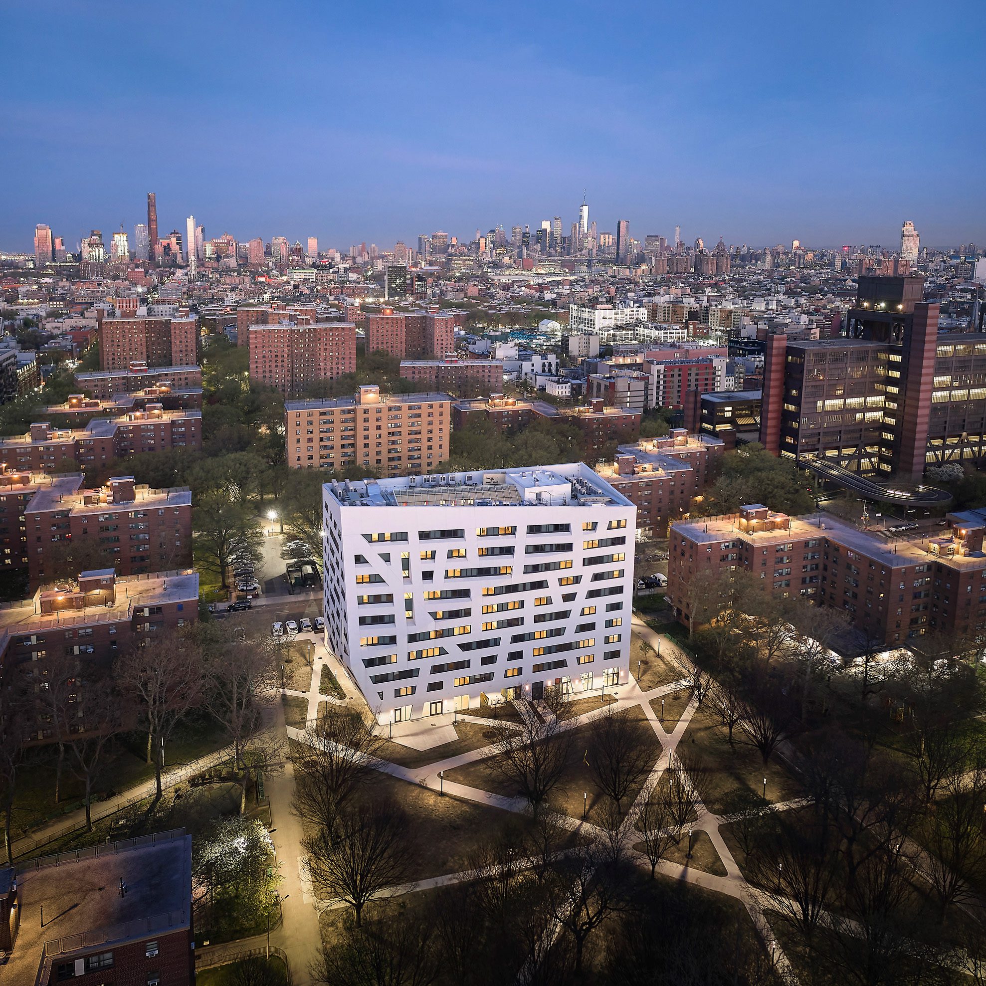 The Atrium at Sumner affordable housing block in Brooklyn by Studio Libeskind