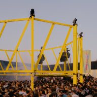 Piovenefabi creates repurposed-steel-beam stage at Horst Arts and Music festival