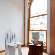 Chairs and tables in living space