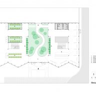 Plan of Vertical Farm Beijing by Van Bergen Kolpa Architecten