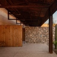 Stone and wood walls in Mexico